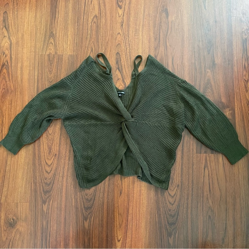 Olive Green Knitted Sweater